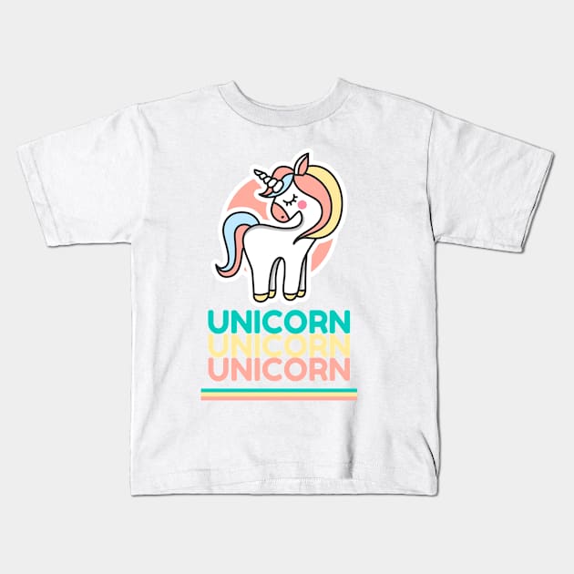 Just another Cute UNICORN Kids T-Shirt by Naumovski